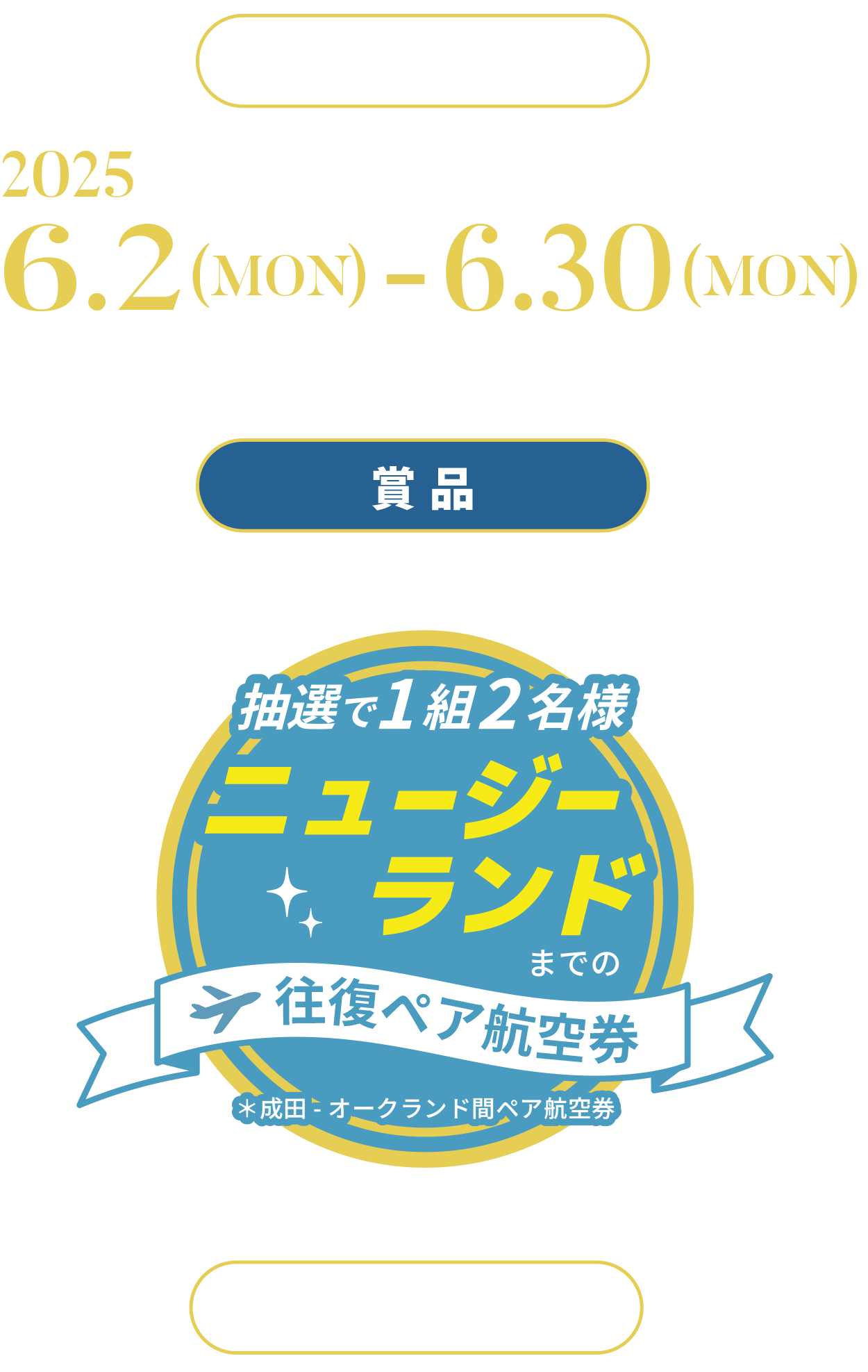キャンペーン期間/賞品/当選発表について